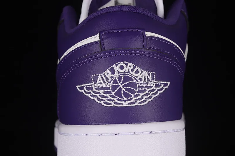 All categories Air Jordan Jordan series basketball shoes Air Jordan 1 Low Air Jordan AJ1 Low AJ1 Joe 1 white and purple low-top cultural leisure sports basketball shoes DC0774-500